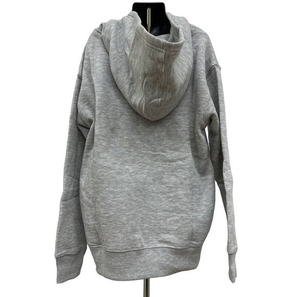 NWT CHAMPION Hoodie Girls Size XL LOGO Heather Gray Sweatshirt - Picture 2 of 5